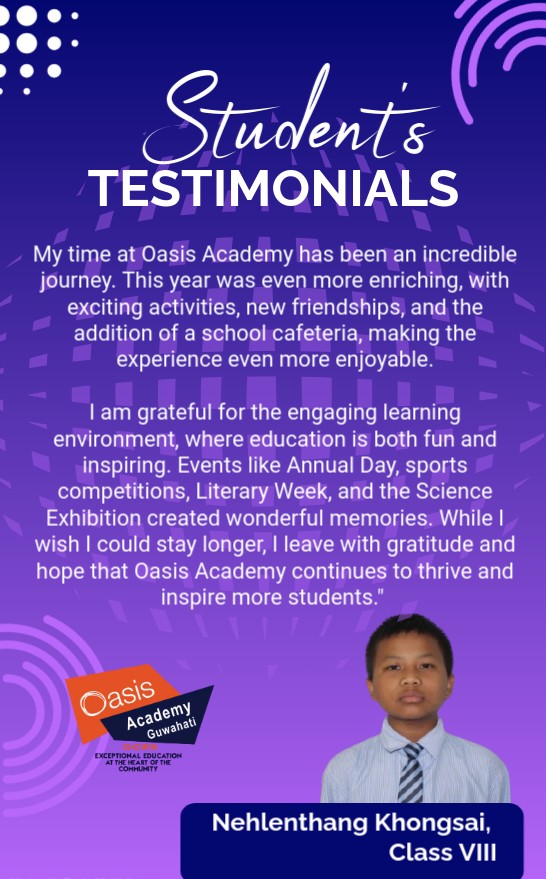 Oasis Academy Testimonial